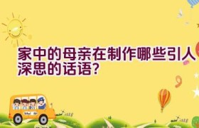 家中的母亲在制作哪些引人深思的话语？