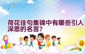 荷花佳句集锦中有哪些引人深思的名言？