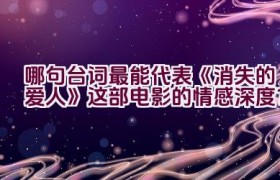 哪句台词最能代表《消失的爱人》这部电影的情感深度？