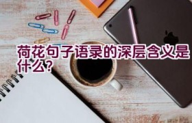 荷花句子语录的深层含义是什么？