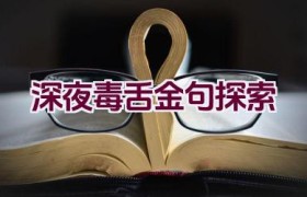 深夜毒舌金句探索