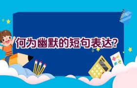何为幽默的短句表达？