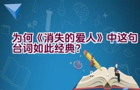 “为何《消失的爱人》中这句台词如此经典？”