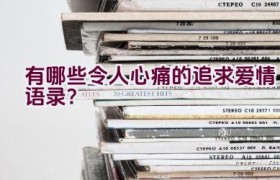 有哪些令人心痛的追求爱情语录？
