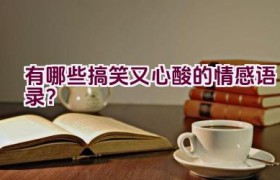有哪些搞笑又心酸的情感语录？