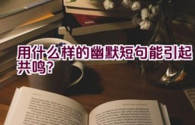 “用什么样的幽默短句能引起共鸣？”