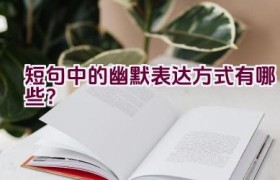 短句中的幽默表达方式有哪些？