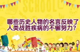 哪些历史人物的名言反映了人类战胜疾病的不懈努力？