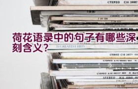 荷花语录中的句子有哪些深刻含义？