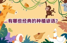 有哪些经典的种植谚语？