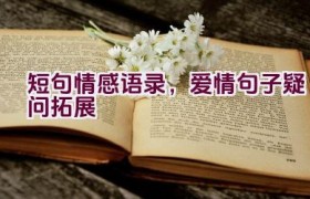 短句情感语录，爱情句子疑问拓展