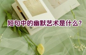 短句中的幽默艺术是什么？