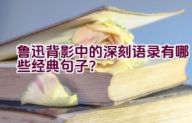 鲁迅背影中的深刻语录有哪些经典句子？