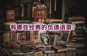 有哪些经典的负债语录？