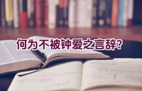 何为不被钟爱之言辞？