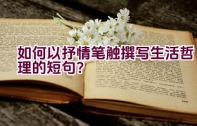 如何以抒情笔触撰写生活哲理的短句？