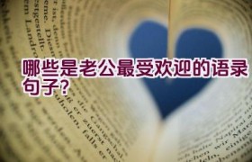 “哪些是老公最受欢迎的语录句子？”