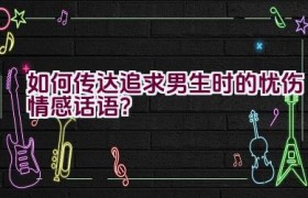 如何传达追求男生时的忧伤情感话语？