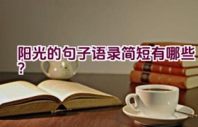 阳光的句子语录简短有哪些？