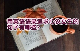 用英语语录追求心仪女生的句子有哪些？