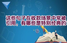这些句子在收款场景中常被引用，有哪些是特别经典的？