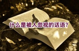 什么是被人忽视的话语？
