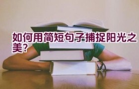 如何用简短句子捕捉阳光之美？