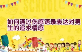 如何通过伤感语录表达对男生的追求情感