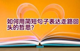 如何用简短句子表达走路回头的哲思？