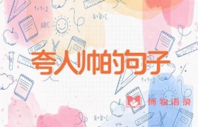 夸人帅的句子