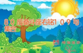 80后奋斗座右铭109句集合