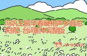 冯巩王振华春晚相声乡音总关情2台词剧本完整版