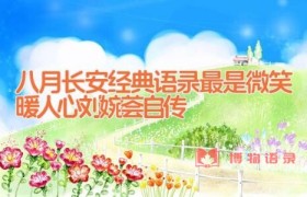 八月长安经典语录_最是微笑暖人心(刘婉荟自传)