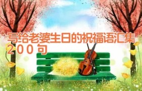 写给老婆生日的祝福语汇集200句
