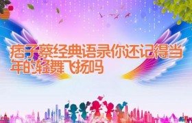 痞子蔡经典语录(你还记得当年的轻舞飞扬吗)