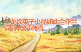 王龙徐英子小品如此合作台词剧本 笑声传奇