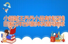 小超越王丹丹小品有钱没钱回家过年台词剧本 笑星闯地球