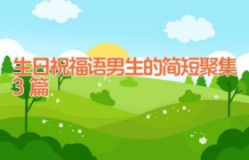生日祝福语男生的简短聚集3篇