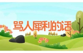 骂人犀利的话