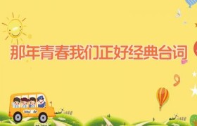 那年青春我们正好经典台词
