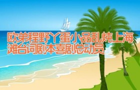 欧弟程野丫蛋小品乱炖上海滩台词剧本 喜剧总动员