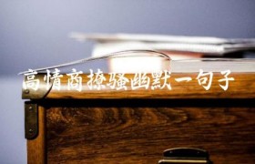 高情商撩骚幽默一句子