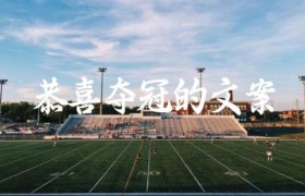 恭喜夺冠的文案