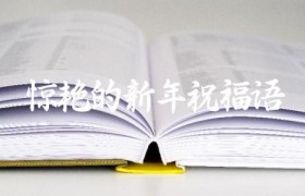 惊艳的新年祝福语