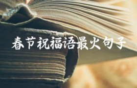 春节祝福语2024最火句子