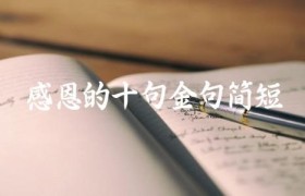 感恩的十句金句简短