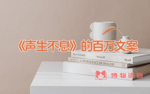 《声生不息》的百万文案