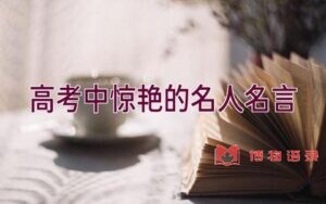 高考中惊艳的名人名言插图