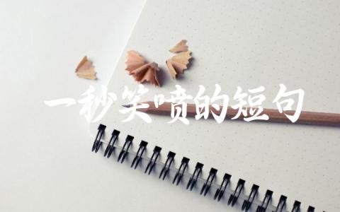 一秒笑喷的短句插图