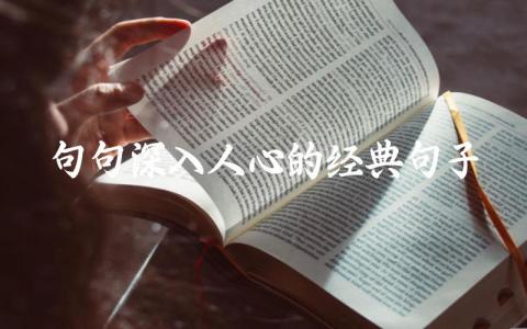 句句深入人心的经典句子插图